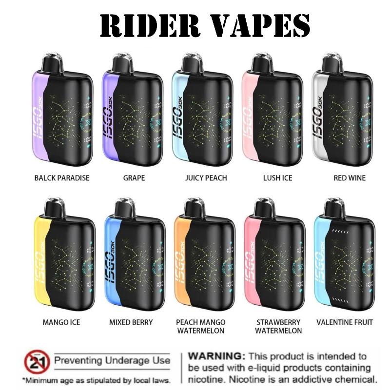 ISGO PARIS 30K PUFF Rider Vapes ISGO PARIS 30K PUFF Rider Vapes