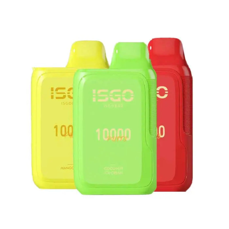 Isgo Bar 10000 disposable vape product shot, Isgo Bar 10000 bottom airflow vape, vape device close up Isgo Bar - ISGO BAR DISPOSABLE 10000 PUFFS – Rider Vapes