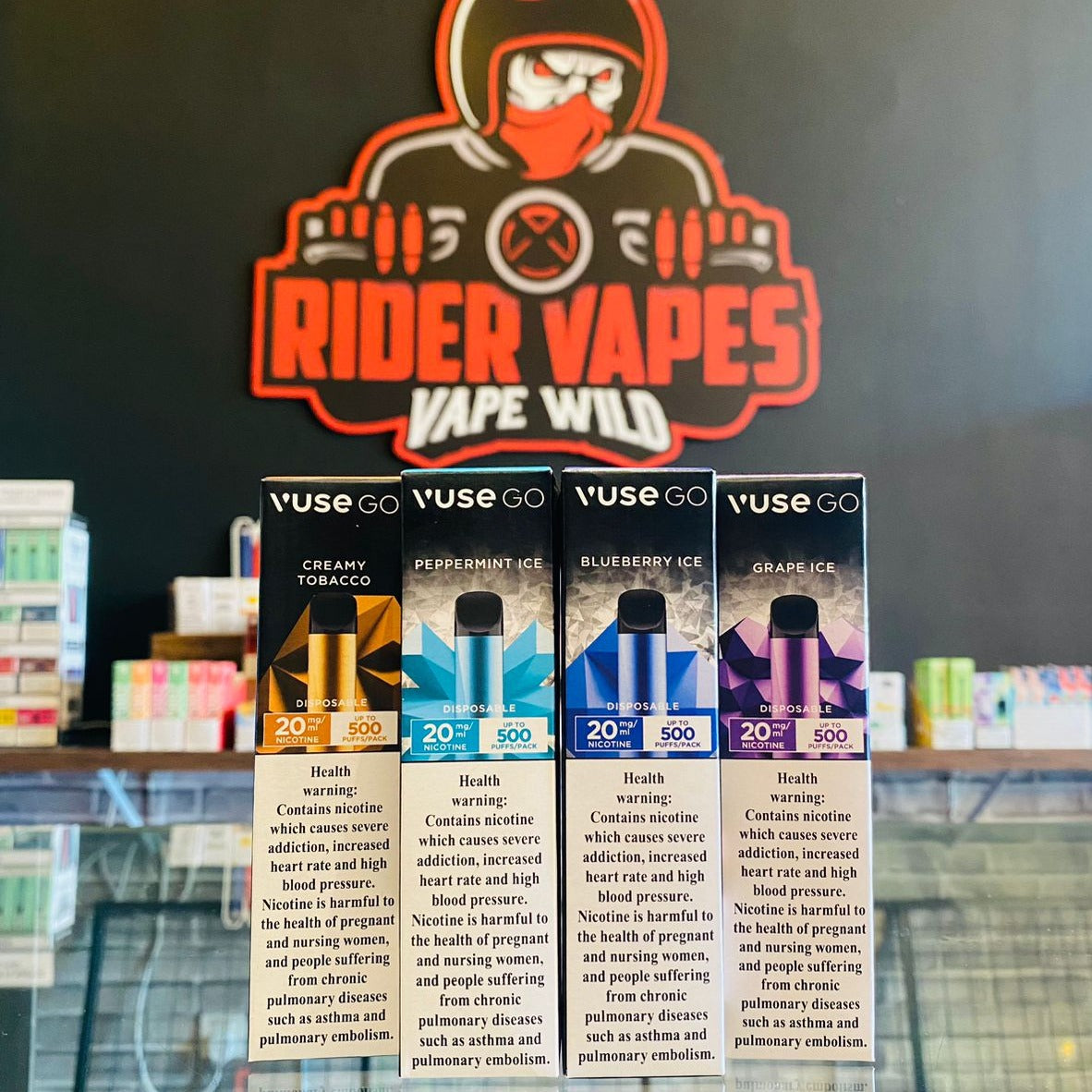 VUSE GO DISPOSABLE VAPE 600 PUFFS Rider Vapes VUSE GO DISPOSABLE VAPE 600 PUFFS Rider Vapes