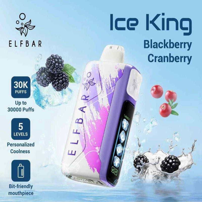 Elfbar Ice King 30000 vape device, arctic emperor theme, ultimate cold vape - ELF BAR ICE KING 30k PUFFS – Rider Vapes