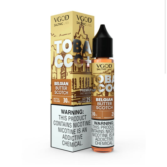 VGOD Tobacco Plus Belgian Butterscotch SaltNic 25MG