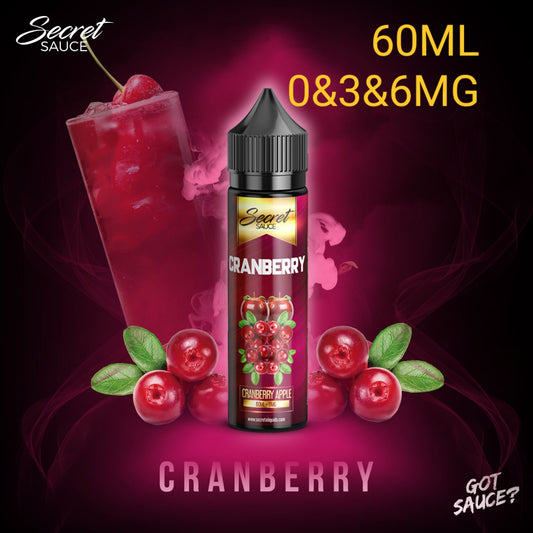 CRANBERRY Secret Sauce e-liquid 3mg 60ml