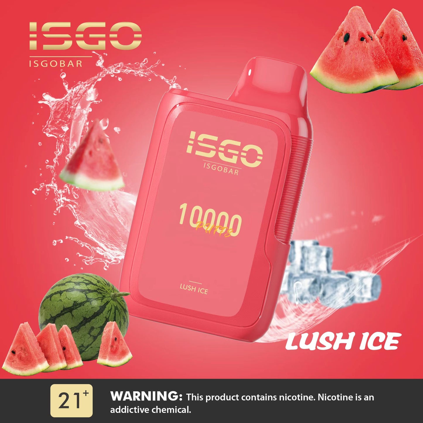 شريط ISGO BAR للاستخدام مرة واحدة 10000 نفخة